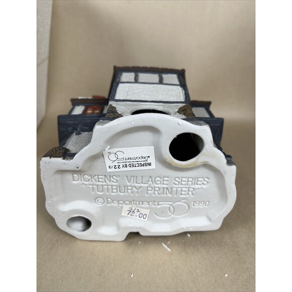 Dept 56 Dickens Village‎ Tutbury Printer #5568-9 Porcelain 1990 w/box New Other - Picture 6 of 11